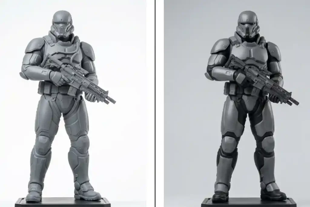 Qual a diferença entre action figure de resina e PVC? 
