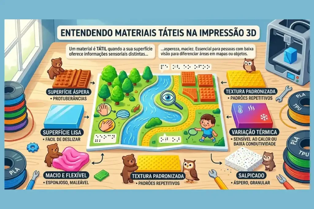 Entendendo os materiais táteis em impressão 3d