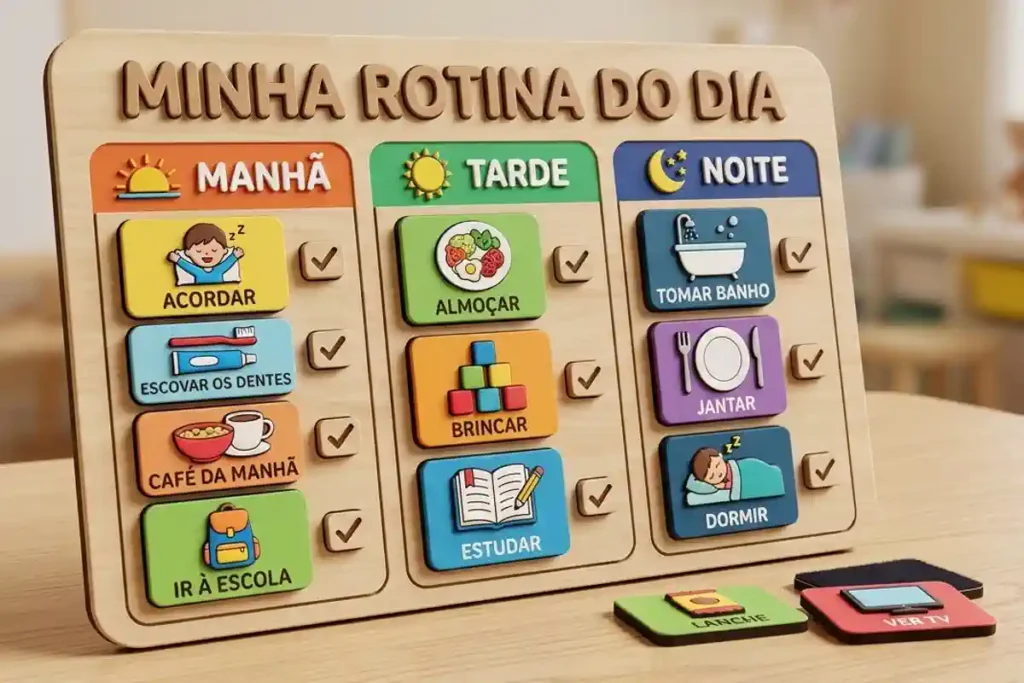 Vantagens do quadro de rotina visual em 3d | Guia 3D Pro Vantagens Do Quadro De Rotina Visual Em 3D